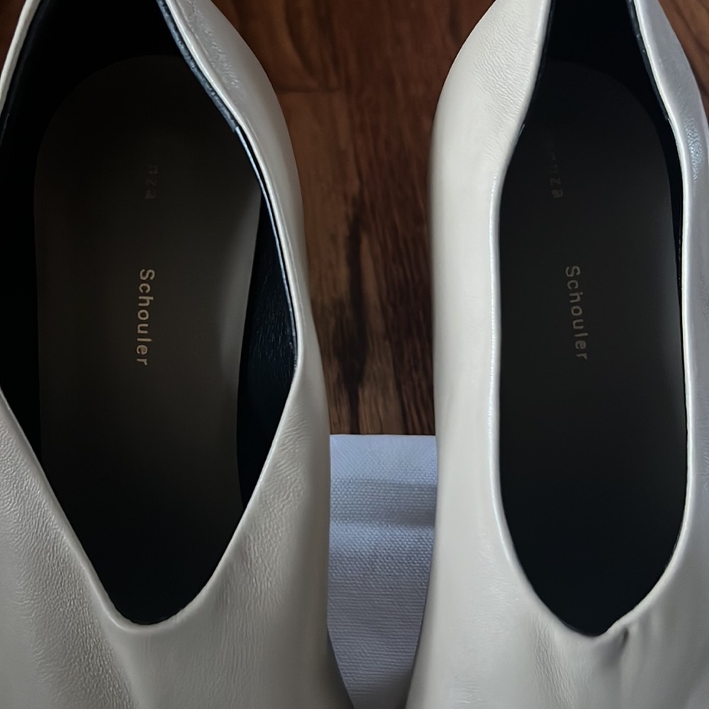 Proenza Schouler Cream Beige Leather Pumps Size 10 Fits Like 9 Luxury Minimalist - Picture 8 of 8